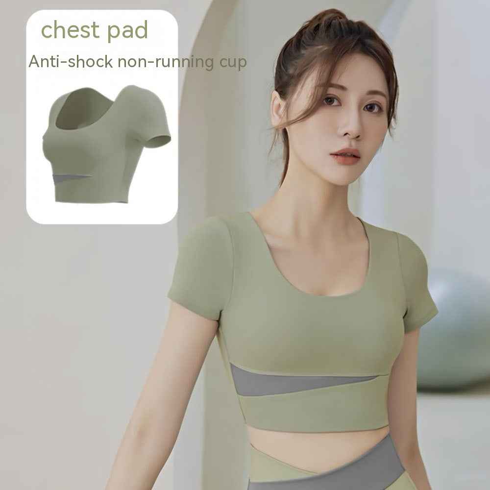 Women’s One-Piece Workout Suit – Chest-Pad Top & Pants Fitness Activewear-3