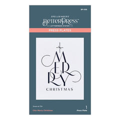 Chic Merry Christmas Press Plate from the BetterPress Christmas Collection-1