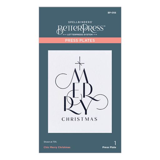 Chic Merry Christmas Press Plate from the BetterPress Christmas Collection-1