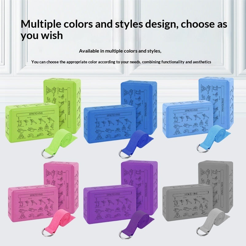 Wholesale EVA Yoga Block & Stretch Band Set – Yoga & Dance Training Accessories-2