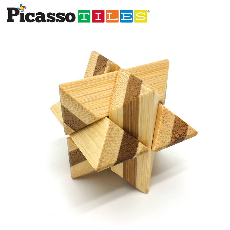 PicassoTiles - PicassoTiles 8PK Wooden Logic Puzzle - Ages 6+-7