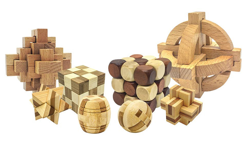 PicassoTiles - PicassoTiles 8PK Wooden Logic Puzzle - Ages 6+-1