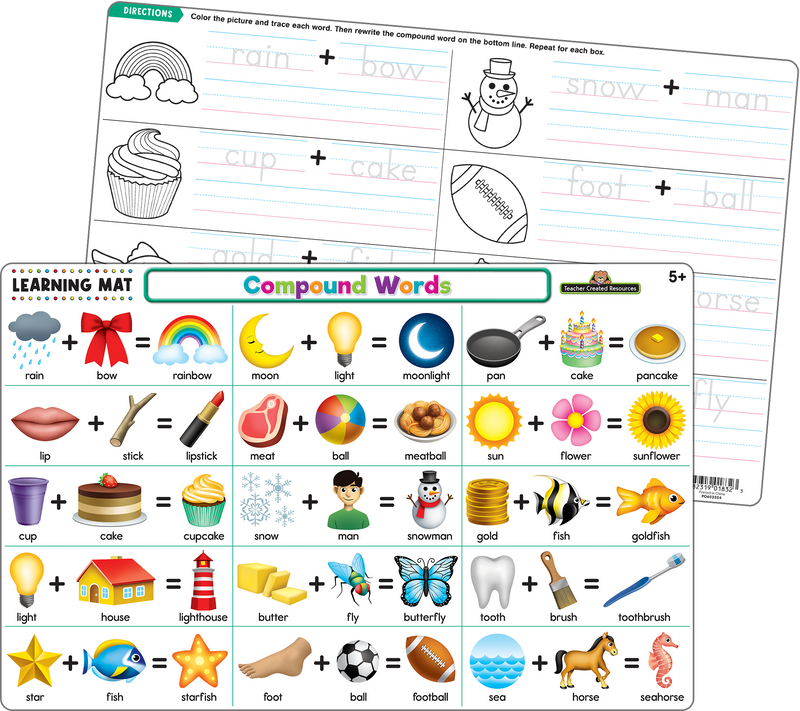 Teacher Created Resources - Compound Words Learning Mat - Ages 5+-1