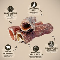 6 Inch Trachea Wrapped in Jerky-3