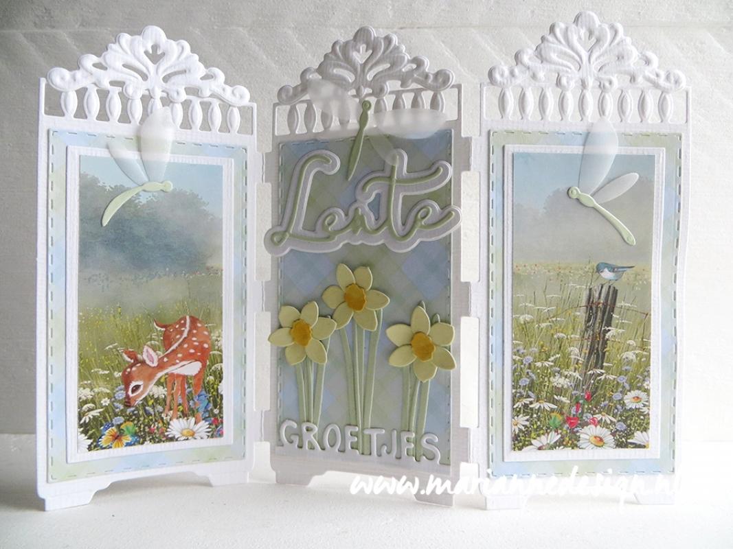 Marianne Design A4 Cutting Sheet - Spring Wishes - Swans-4