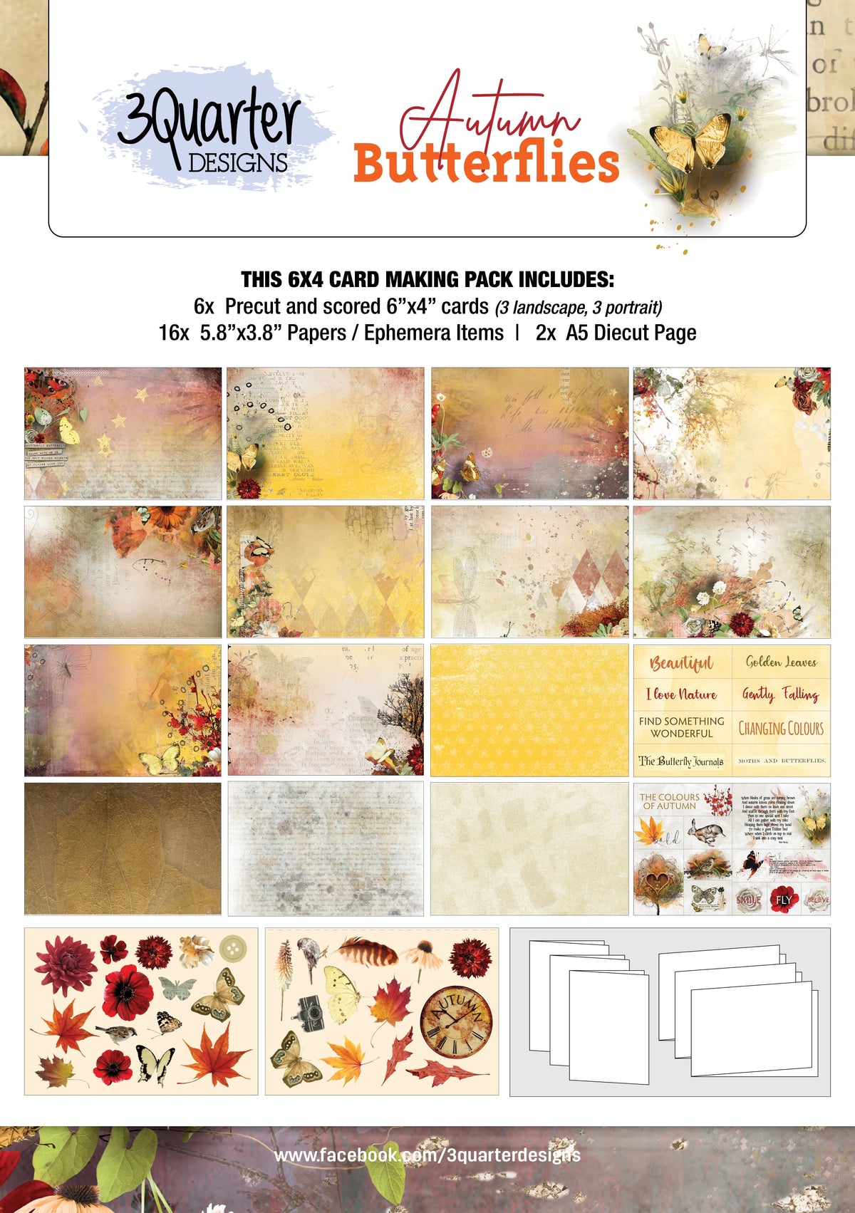 3Quarter Designs - Card Collection - Autumn Butterfly-1