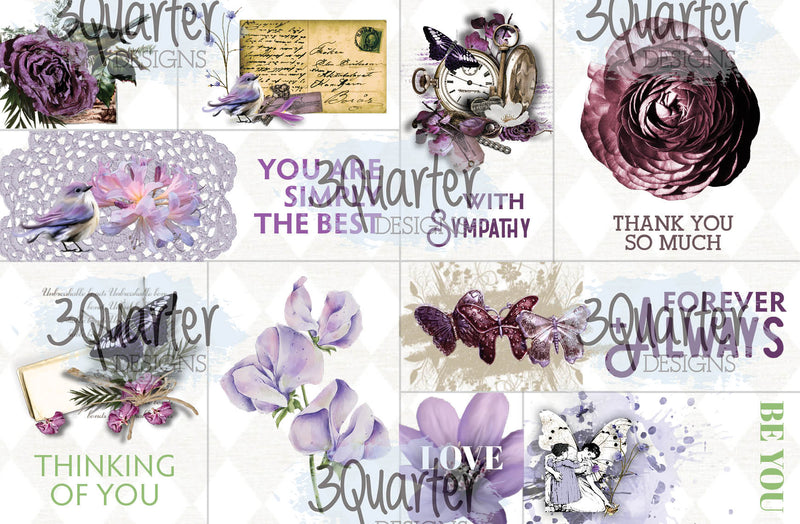 3Quarter Designs - Enchanted Amethyst - Card Kit-17