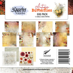 3Quarter Designs - 6" X 6" Paper Pack - Autumn Butterfly-1