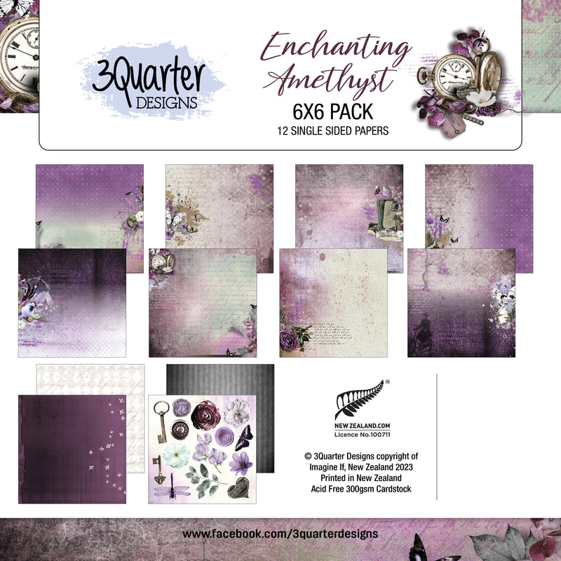 3Quarter Designs - Enchanted Amethyst - Paper Pad 6 x 6-1