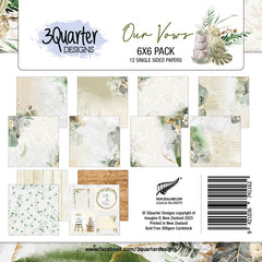 3Quarter Designs - 6" X 6" Paper Pack - Our Vows-1
