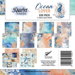 3Quarter Designs - Ocean Lovers - Paper Pad  6 x 6-1