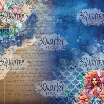 3Quarter Designs Royaume de Poséidon Pack de papiers 6x6-2