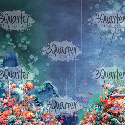 3Quarter Designs Royaume de Poséidon Pack de papiers 6x6-6