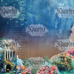 3Quarter Designs Royaume de Poséidon Pack de papiers 6x6-9
