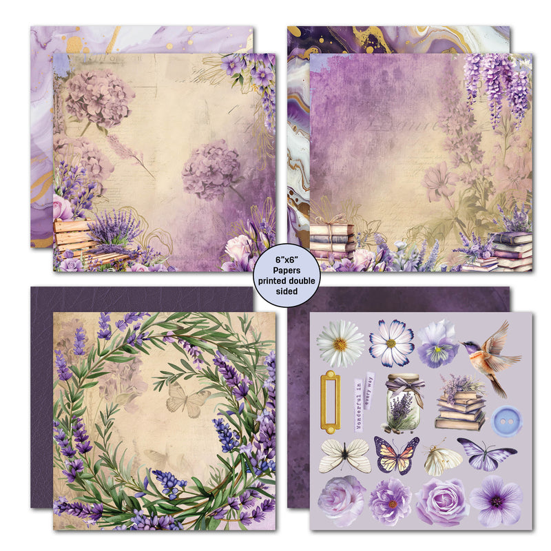 3Quarter Designs Lilac Euphoria 6x6 Paper Pack-4