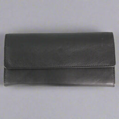 JBG International Women's Wing Flap Trifold Leather Wallet-4