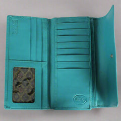 JBG International Women's Wing Flap Trifold Leather Wallet-7