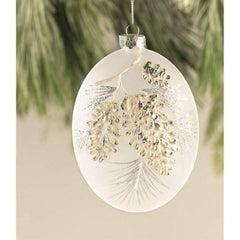 Frosted Pine Cone Ornament-1