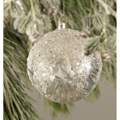 Frosted & Beaded Glitter Ornament-1