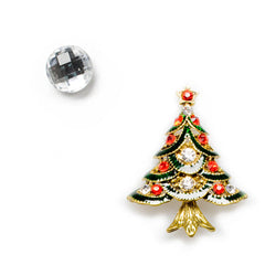 Magnetic Gemstone Christmas Tree Pin-1