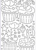 Deco Stickers - Lg 3D Cupcakes-1