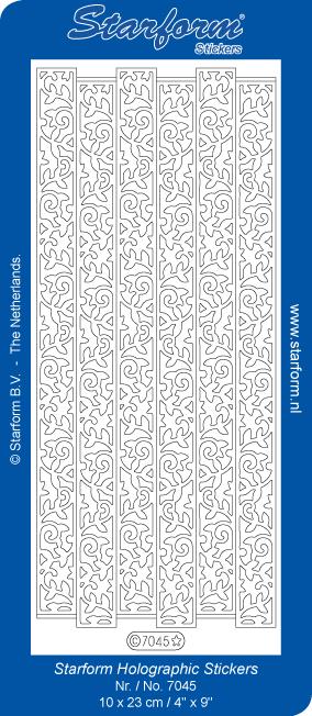 Deco Stickers - Ribbon Border - Ornate Leafy Swirl-1