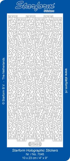 Deco Stickers - Ribbon Border - Ornate Leafy Swirl-1