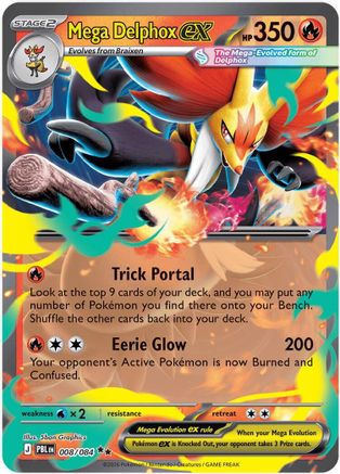 Mega Delphox ex 8 - ME05 Pitch Black Holofoil-1