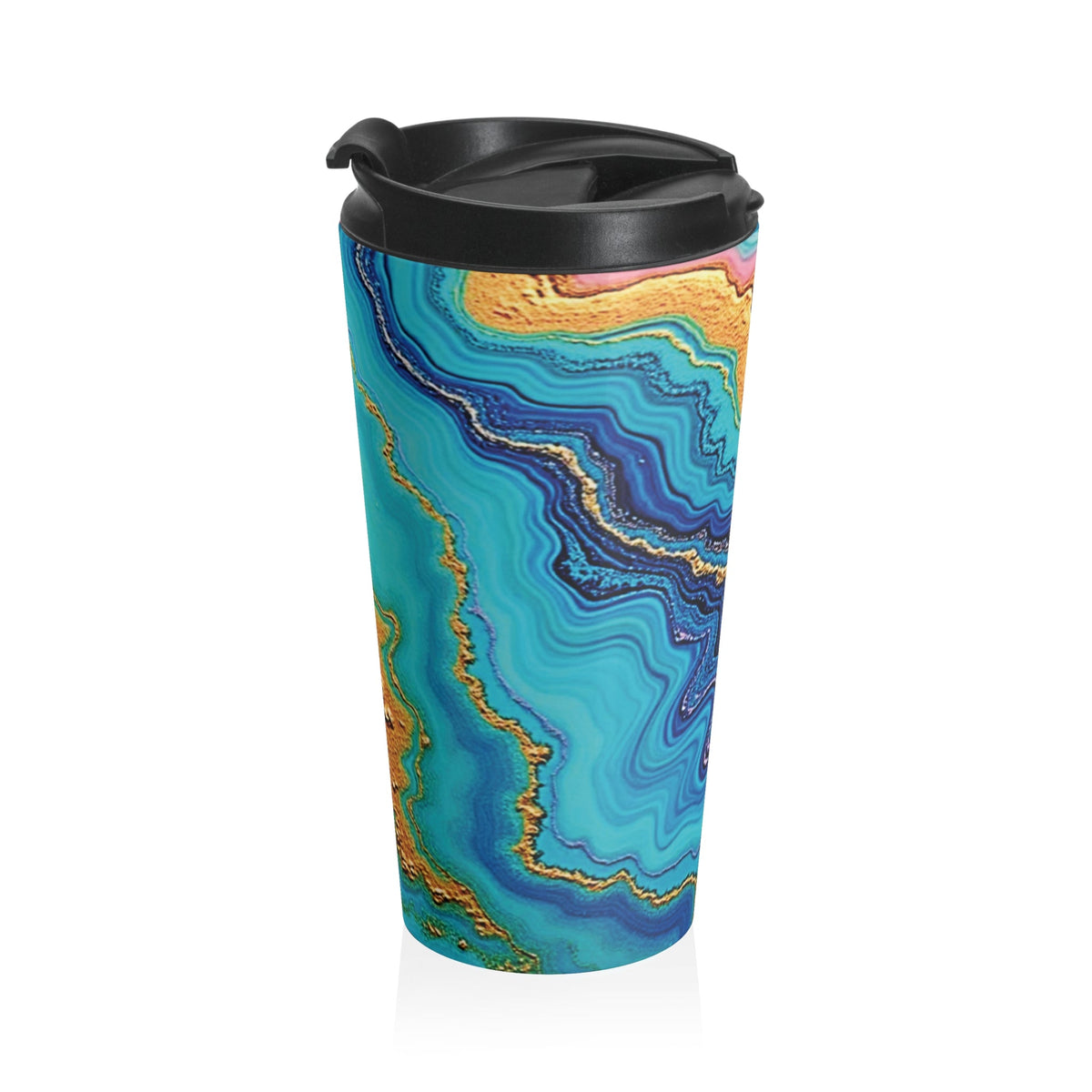 Geode Swirl Stainless Steel Travel Mug-4
