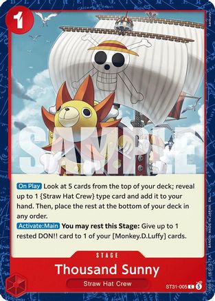 Thousand Sunny (ST31-005) - Starter Deck 31: RED Monkey.D.Luffy-1