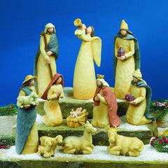 11 Piece Folk Art Nativity Set-1