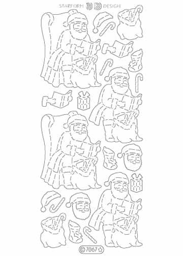 Deco Stickers - 3D Santa-1