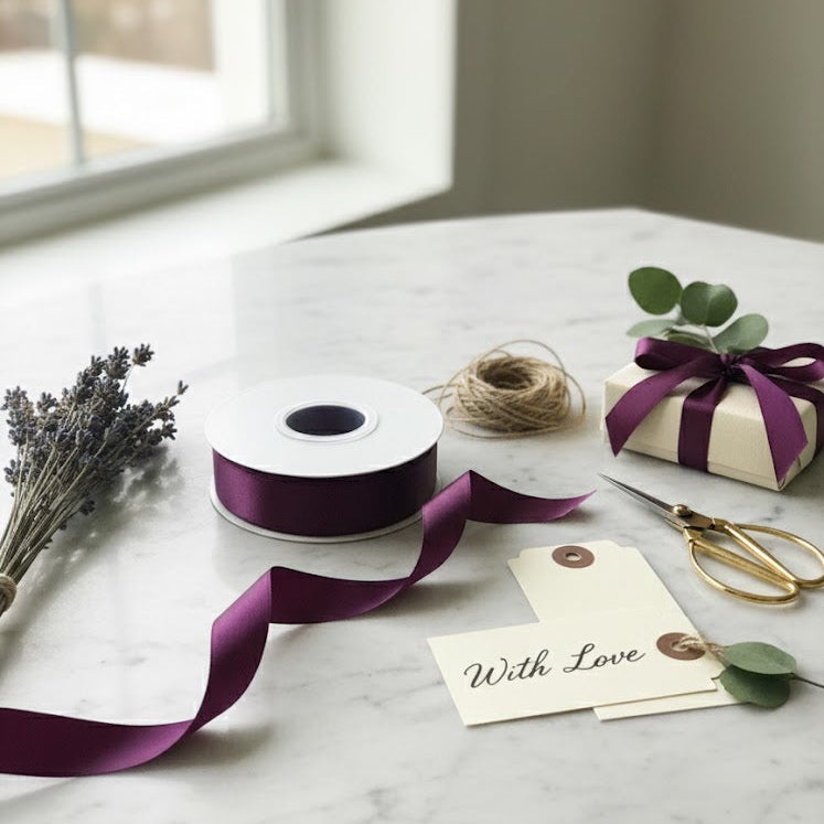 30 Meter Double Face Purple #793 Ribbon Roll-3