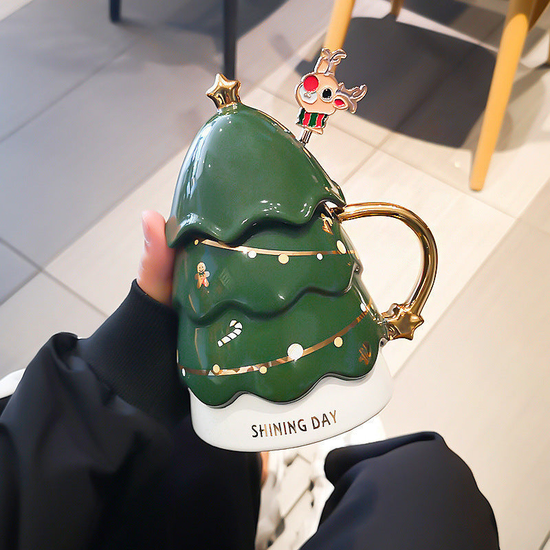 Christmas tree ceramic mug-7