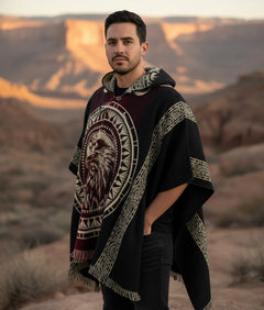 Eagle HandMade Wool Poncho-3