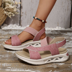 Women's Cloth Platform Beach Sandals-6