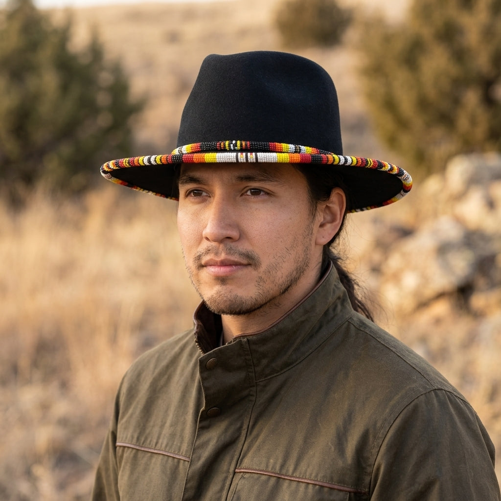 Size-57 Handmade Beaded Hat-3