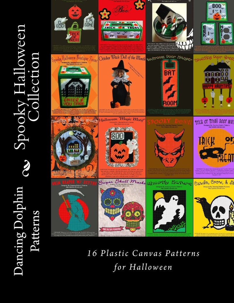 Spooky Halloween Collection: 16 Plastic Canvas Patterns for Halloween-1