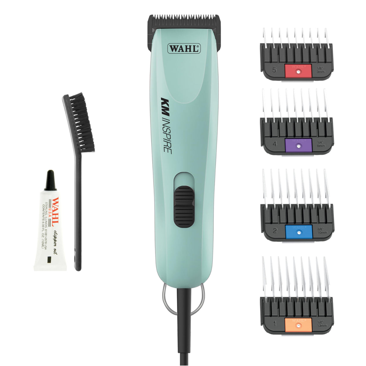 Wahl Professional Animal KM Inspire 2-Speed Corded Clipper equipped with a Brushless Motor that runs cooler on coat types | For all Pets - Model 59183