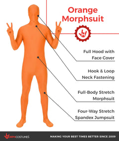 Morphsuits, Orange Morphsuit, Halloween Costume, Medium-2