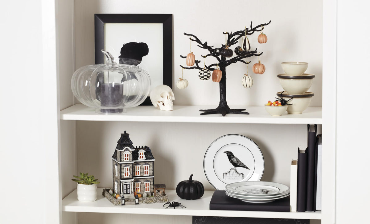 Lenox Matte Black Metal Halloween Mini Ornament Tree-4