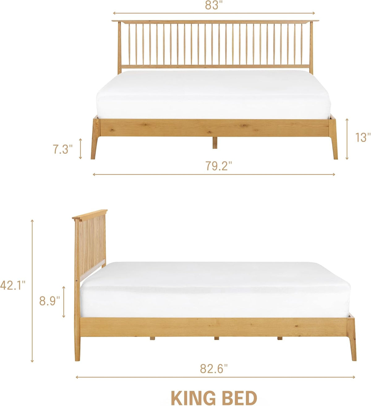 Marco de cama de madera maciza Ruby-6