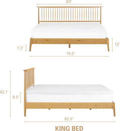 Marco de cama de madera maciza Ruby-6