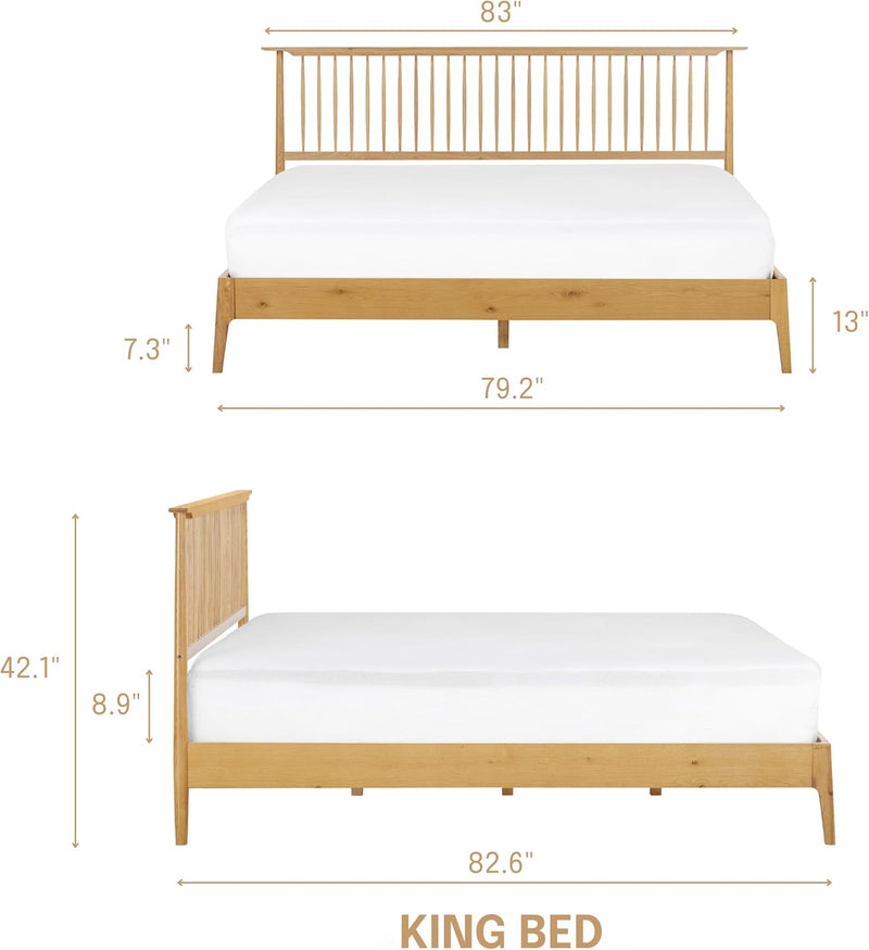 Marco de cama de madera maciza Ruby-6