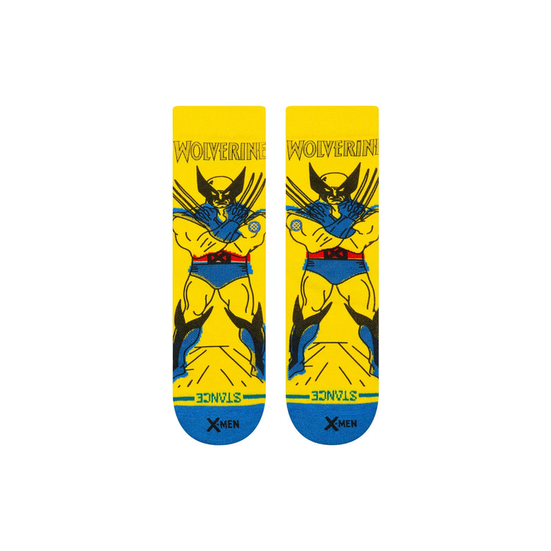 Stance x Marvel 'Wolverine' Crew Socks - Yellow (KIDS)-1