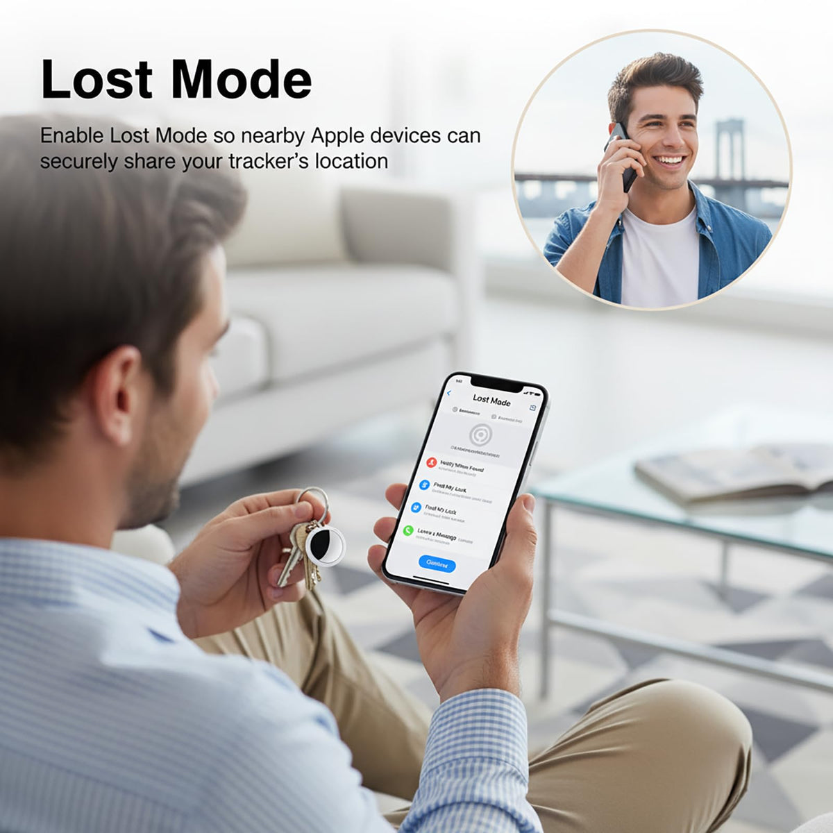 2 Pack Tracker Tags [Apple MFi Certified] Pair with Apple Find My (iOS Only) Bluetooth Smart Tags Key Finder Item Locator Waterproof Finder Worldwide Tracking for Pets Wallet Backpack Dogs Luggage