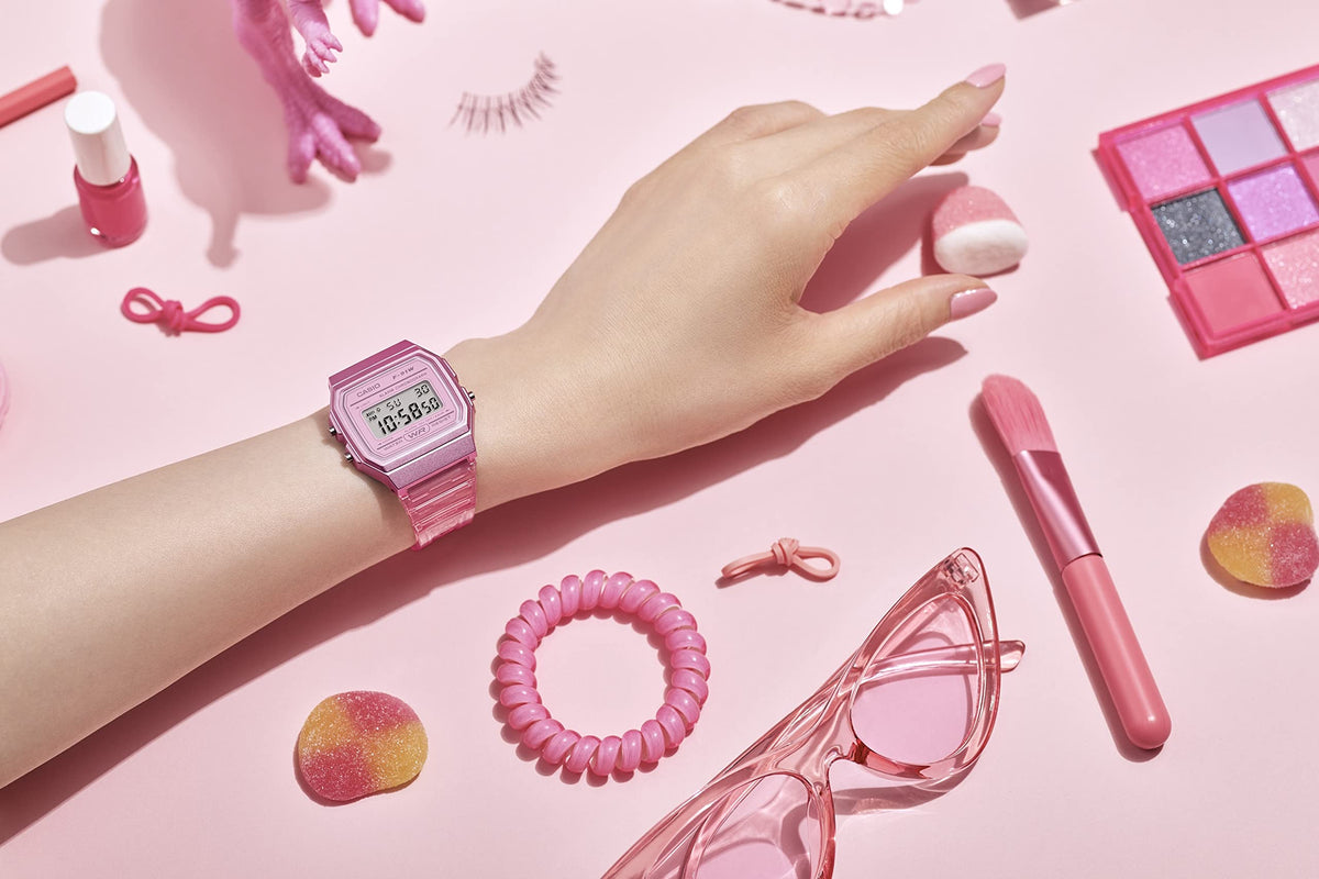 Casio Quartz Watch with Resin Strap, Pink, 20 (Model: F-91WS-4CF)