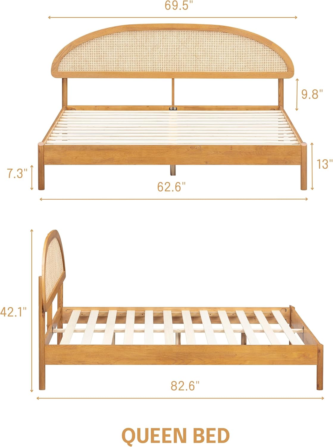 Estructura de cama de madera Gem-12