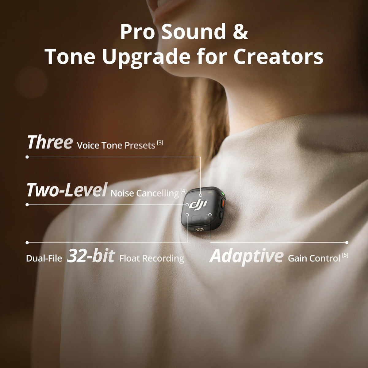 DJI Mic 3 Transmitter, Wireless Mini Microphone for iPhone/Camera/Android, Lightweight & Intuitive, Lavalier Microphone, 32-bit Float, Integrated Timecode, Vlog, Interview, Streaming 🍁 All In One Marketplace Canada-3