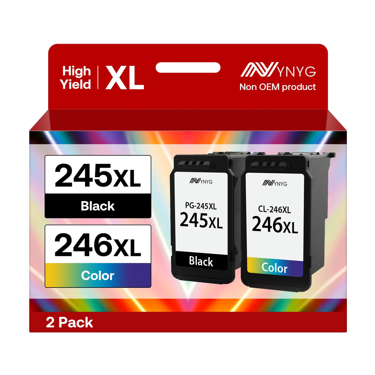 245XL 246XL Combo Pack Compatible for Canon Ink 245 246 PG-245XL CL-246XL Work with Canon Pixma TS3120 MG2520 MX492 TR4520 TS202 MG2525 MG3022 MG2522 MG2922 MG2420 Remanufactured (Black, Tri-Color) 🍁 All In One Marketplace Canada